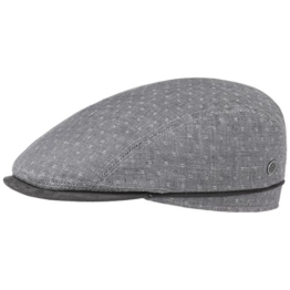 bugatti Kalesto Leinen Flatcap Schirmmütze Leinencap Sommercap Sonnencap Sommermütze Schiebermütze Leinencap Schirmmütze (60 cm - grau) -