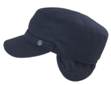 Bugatti Windstopper Wintercap Kaschmir-Schurwollmix Blau 58 -