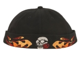 Cap COCO-Caps - ChillOuts schwarz mit Totenkopf / Flammen -