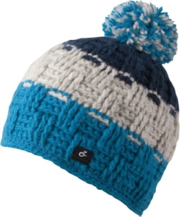 Caspar Hat - Trendige Strick Beanie mit Bommel für Damen oder auch unisex- handmade in Nepal - 2013/14, Strickmütze mit Innen-Fleece, Bommelmütze (petrol / water) -
