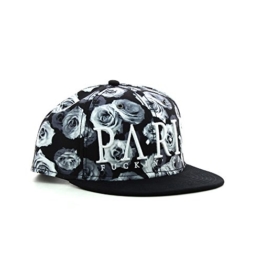 Cayler & Sons Snapback PARIGI White Roses Black Suede, Size:ONE SIZE -