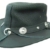 Celebrita Vollrindleder Stern Cowboy Lederhut Schwarz M (59 cm) - 