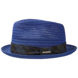 Checked Band Toyo Player Hut Strohhut Sonnenhut Sommerhut Strandhut Stetson Strandhut Sommerhut (L/58-59 - blau) -