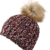 Chillouts Damen Mütze Curly Hat Strickmütze Pudelmütze red/brown -