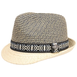 Chillouts Temuco Trilby Strohhut Strandhut Sommerhut Hut Sonnenhut Fedora Herrenhut Damenhut Strohhut Strandhut (L/58-59 - natur) -