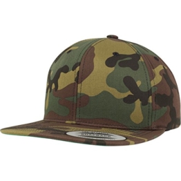 Classic Snapback Cap Flat Brim Flatbrim Basecap Baseballcap Kappe Cap Baseballcap (One Size - camouflage) -