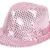 Clubstyle Partyhut Trilby Hut Blink Fedora Bogart Glitzerhut Glitter, Farbe wählen:TH-63 rosa -