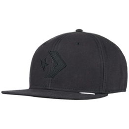 Converse Star Chevron Snapback Cap Basecap Baseballcap Kappe Flatbrim Flat Brim Cap Basecap (One Size - schwarz) -