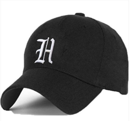 Cotton Baseball Mütze Cap Caps Gothic 3D A-Z BAD SWAG schwarz Snapback with Adjustable Strap Snap Back (H) -
