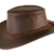 Cowboy Lederhut für Kinder in schwarz und braun mit geflochtenem Hutband - 