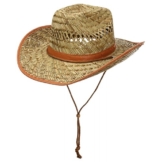 Cowboy Westernstrohhut Karneval Strohhut (61 cm - natur) -