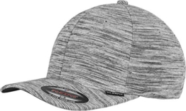 Damen Herren Unisex Stripes Melange Flexfit Cap grau Snapback Hut Accessoires -