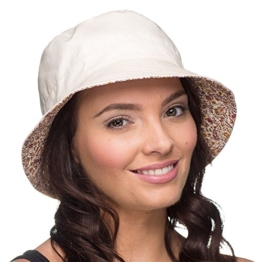 Damen i-Smalls Umkehrbare Faltbare Sommer Bucket Hut aus Baumwolle (Natural) -