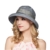 Damen Sommer Strand Hat Eimer Hut Fedorahüte großer Rand-Anti-UV Sonnenhut Faltbarer Sonnenhut (Gray) - 
