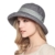 Damen Sommer Strand Hat Eimer Hut Fedorahüte großer Rand-Anti-UV Sonnenhut Faltbarer Sonnenhut (Gray) -
