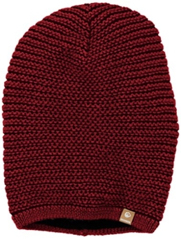 Damen Strickmütze Mooskopf, Einfarbig, Gr. One size, Rot (chianti 345) -