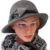 Damenhut eleganter Wollhut von " WEGENER " Farbauswahl Damenhüte Wollhüte (Grau/Dunkelblau) -