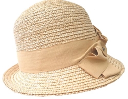 Damenhut SEEBERGER Naturstroh linen Glockenhut Sommerhut Cloche -