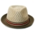 Dasmarca Adrian Sahara Mehrfarbige Faltbare Packable Sommer Geflochtene Strohtrilby Hat - L - 