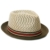 Dasmarca Adrian Sahara Mehrfarbige Faltbare Packable Sommer Geflochtene Strohtrilby Hat - L - 