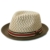 Dasmarca Adrian Sahara Mehrfarbige Faltbare Packable Sommer Geflochtene Strohtrilby Hat - L -