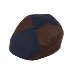 Dasmarca Brooklyn Brown/Navy Unisex Summer Linen Cap - XL -