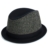 Dasmarca Bruce Schwarz Tweed Wolle Trilby Fedora Stingy Brim Hut - S - 