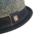 Dasmarca Bruce Schwarz Tweed Wolle Trilby Fedora Stingy Brim Hut - S - 