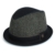 Dasmarca Bruce Schwarz Tweed Wolle Trilby Fedora Stingy Brim Hut - S -