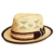 Dasmarca Gilbert Natürliche Palm Straw Sommer Fedora-Hut - XL -