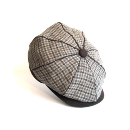 Dasmarca James Braun TweedKappe Wollmütze Wintermütze Ballonmütze Newsboy Cap, Bakerboy Cap - L -