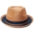 Dasmarca Raynor Maple Zweifarbige Retro Faltbare Packable Sommer Geflochtene Straw Trilby - XL - 