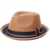 Dasmarca Raynor Maple Zweifarbige Retro Faltbare Packable Sommer Geflochtene Straw Trilby - XL -