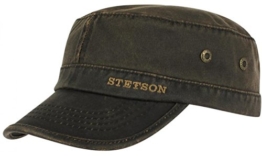 DATTO SCHWARZ Kubacap Armycap aus Baumwolle von Stetson (XL, braun) -