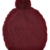 Distressed Bommelmütze Long Beanie Strickmütze mit Pompon dunkelrot - 