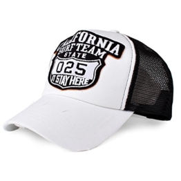 Distressed California Surfer Trucker Mesh Cap schwarz -