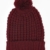 Distressed Long Beanie mit Pompon Bommelmütze Strickmütze Unisex dunkelrot - 