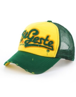 Distressed Trucker Mesh Cap Kappe Begeste NY gruen -