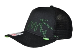 DJINNS - Burned Spots (black/green) - High Fitted Trucker Cap -