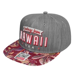 Djinns Herren Caps / Snapback Cap Denim Aloha 6 Panel grau Verstellbar -