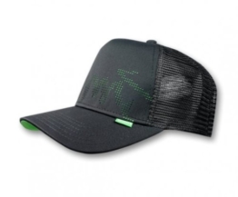 DJINNS TRUCKER CAP - BURNED SPOTS - BLACK / GREEN -