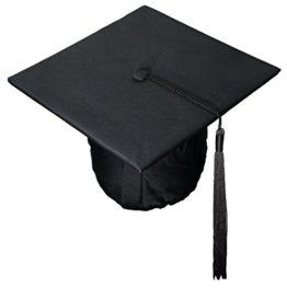 Doktorhut Graduation Cap Mortarboard (schwarz) -