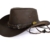 Echt Leder Cowboyhut Westernhut - Black Grain Skipper (M, Schwarz) -