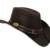 Echt Leder Cowboyhut Westernhut - Black Skipper (L, Schwarz) - 