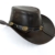 Echt Leder Cowboyhut Westernhut - Brown Split Leather 2-Ton (XL, Braun) - 