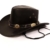 Echt Leder Outdoorhut Cowboyhut Westernhut Schwarz - Split Leather (XL, Schwarz) -