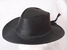 ECHTES LEDER WESTERNHUT COWBOYHUT HUT RODEO BLK Gr.M -