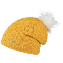 Eisbär Ashley Lux Crystal Beanie Damenmützen Pudelmütze (One Size - gelb) -