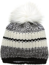 Eisbär Damen Mütze Kuno Lux, Schwarz/Graumelange/White, One Size, 408027 -