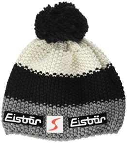 Eisbär Unisex Star Pompon MÜ SP Mütze, Graumele/Schwarz/White, One Size -